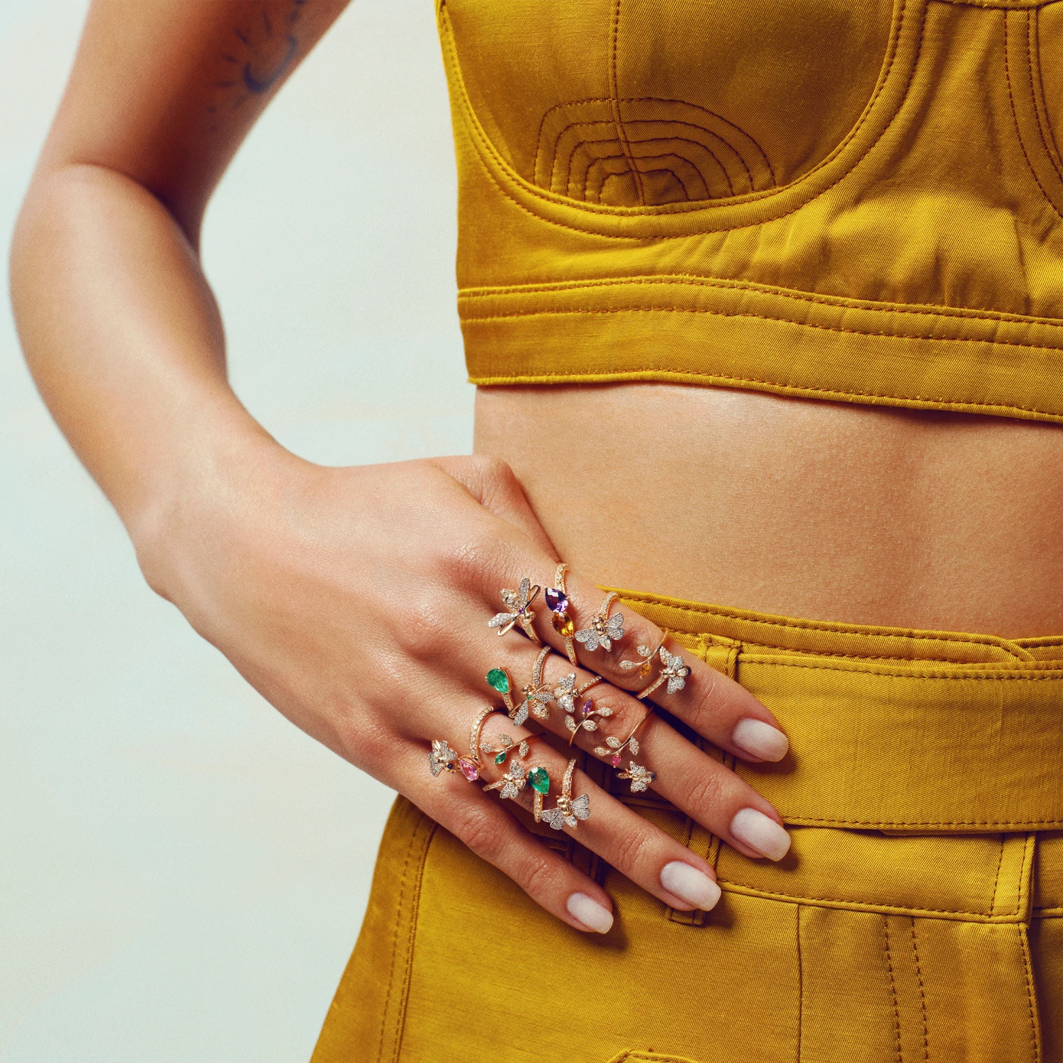 QUEEN BEE MELLONA GOLD DIAMOND CITRINE RING 6 QUEEN BEE MELLONA GOLD DIAMOND CITRINE RING - Image 4