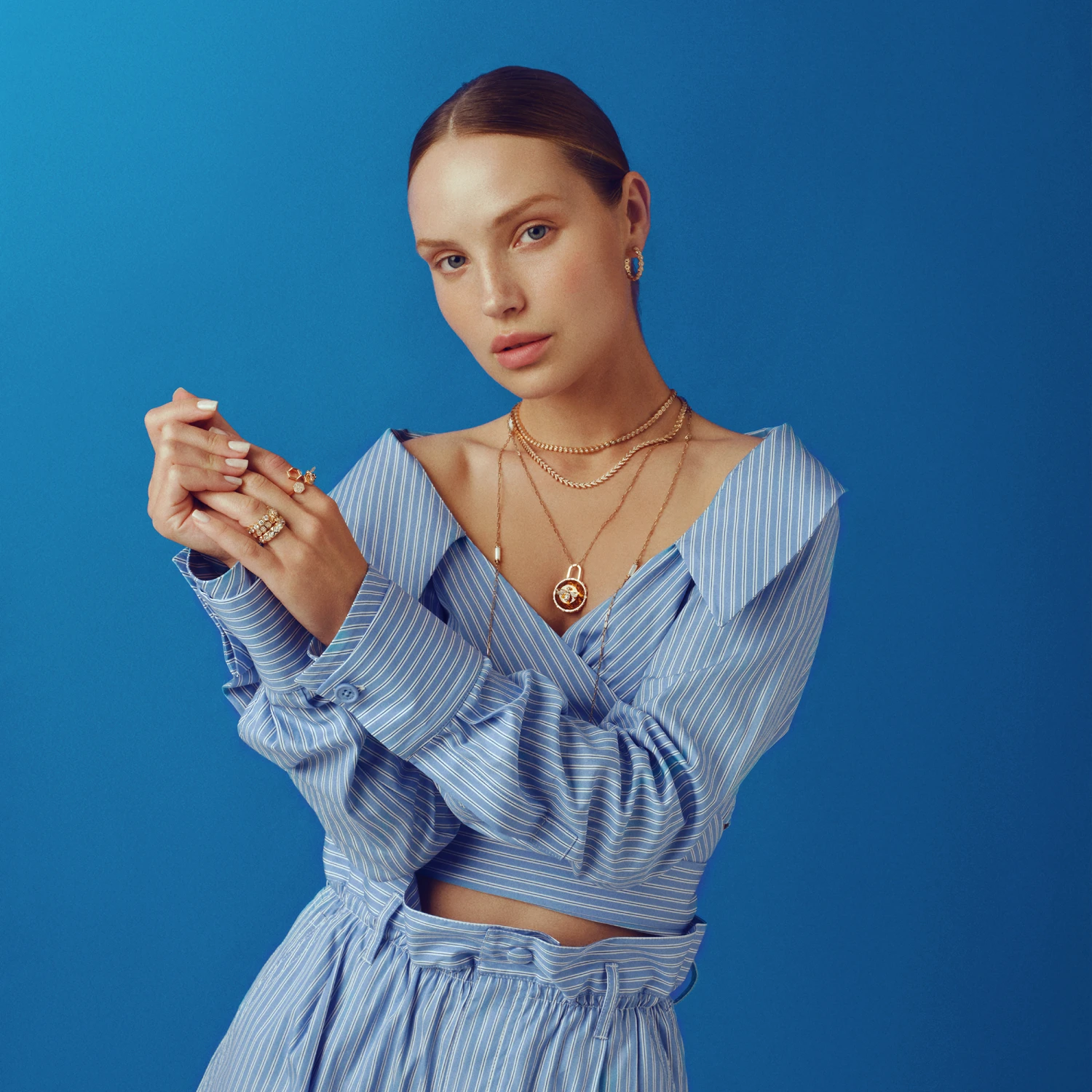 WHEAT 18K GOLD DIAMOND CHOKER 6 WHEAT 18K GOLD DIAMOND CHOKER - Image 4