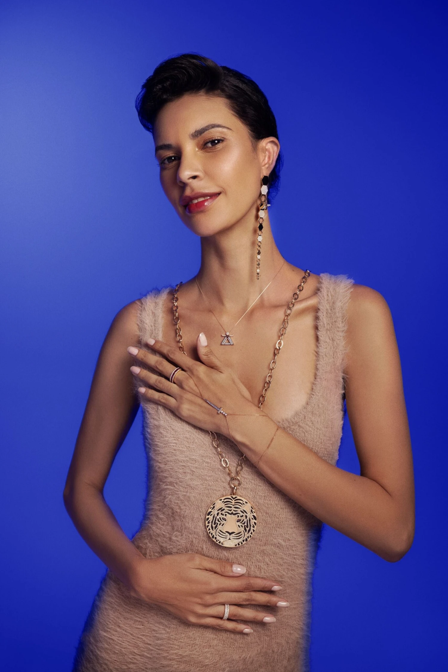 TANIT GOLD BAGUETTE DIAMOND RUBY NECKLACE 5 TANIT GOLD BAGUETTE DIAMOND RUBY NECKLACE - Image 3