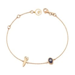 ARTEMIS GOLD DIAMOND LAPIS LAZULI BRACELET