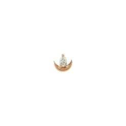 CRESCENT GOLD DIAMOND PIERCING