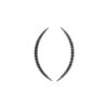 CRESCENT GOLD BLACK DIAMOND EARRINGS