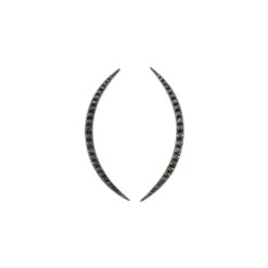 CRESCENT GOLD BLACK DIAMOND EARRINGS