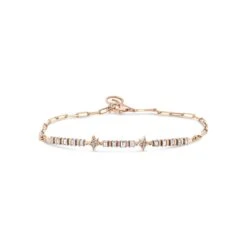 SIRIUS STAR 18K GOLD BAGUETTE DIAMOND BRACELET