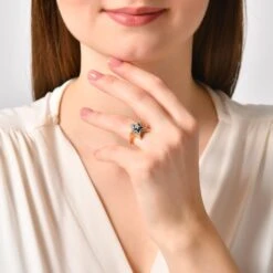 SIRIUS STAR 18K GOLD DIAMOND PINKY RING -Bee Goddess BESLIY18KBTBPSPGYZ f26eaba3 c41d 4834 8526 2cf571a8c41d