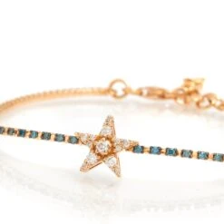 SIRIUS STAR GOLD BLUE DIAMOND BRACELET -Bee Goddess BESLIY18KCAZMPPGBL 98cb46f8 75ca 49f6 b557 5e194ab1a558