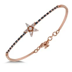 SIRIUS STAR GOLD BLUE DIAMOND BRACELET -Bee Goddess BESLIY18KCAZMPPGBL fcf5999b 3c68 44d0 9a66 af063113241a