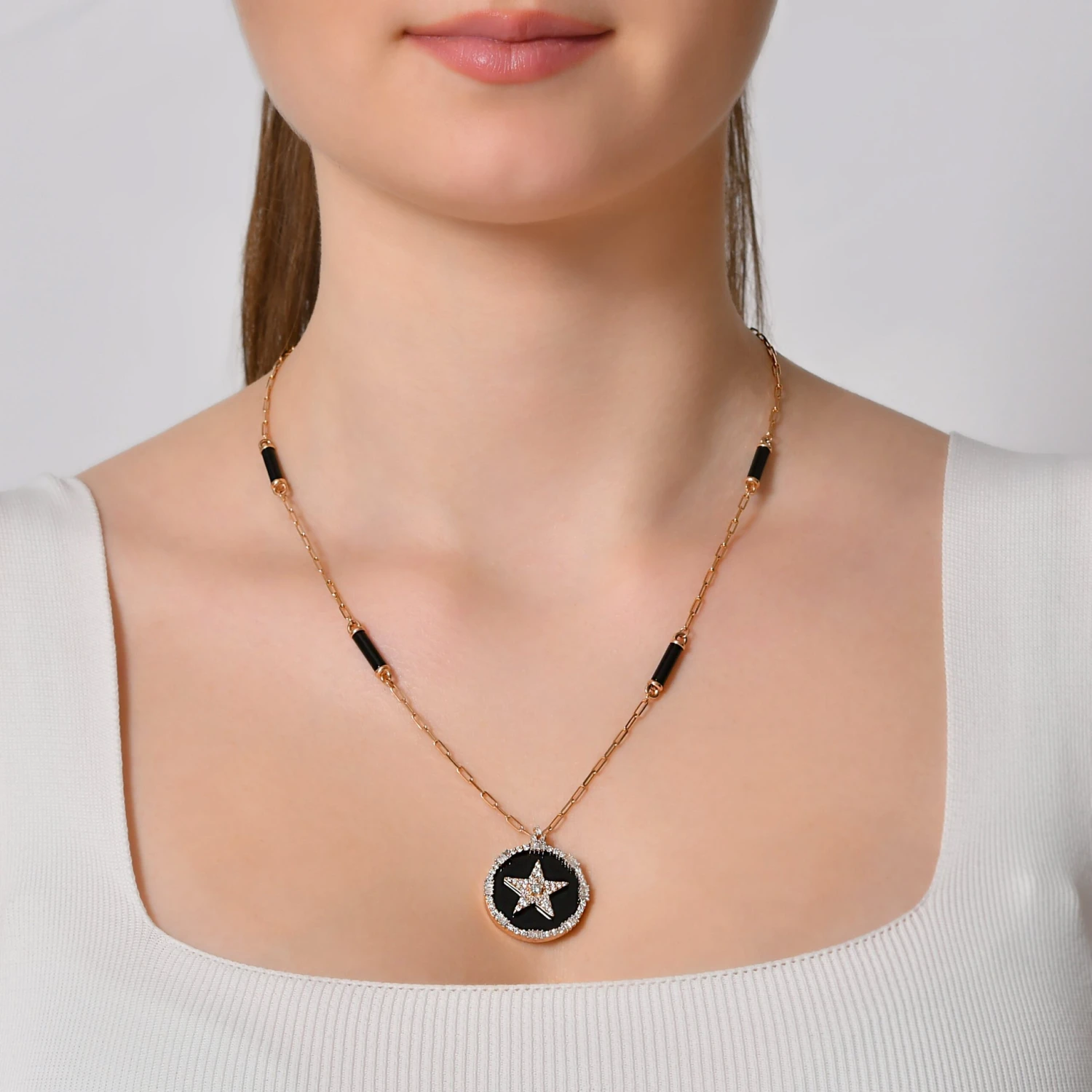 SIRIUS STAR GOLD DIAMOND CHAIN XLARGE NECKLACE 6 SIRIUS STAR GOLD DIAMOND CHAIN XLARGE NECKLACE - Image 4