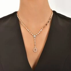 CYBELE GOLD DIAMOND LARIAT NECKLACE -Bee Goddess BRPTKGAZPGKL e0714d87 862d 4130 b0a3 de064f65952e