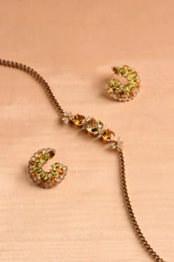 QUEEN BEE ARINNA GOLD DIAMOND PERIDOT CITRINE NECKLACE 7 QUEEN BEE ARINNA GOLD DIAMOND PERIDOT CITRINE NECKLACE -Bee Goddess BeeGoddess 240927 0678