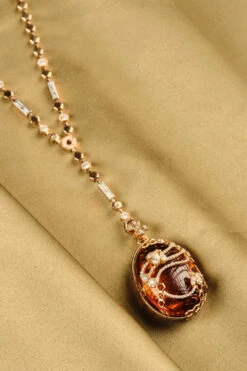 HONEYCOMB 18K GOLD DIAMOND CITRINE PENDANT -Bee Goddess BeeGoddess 240927 0843