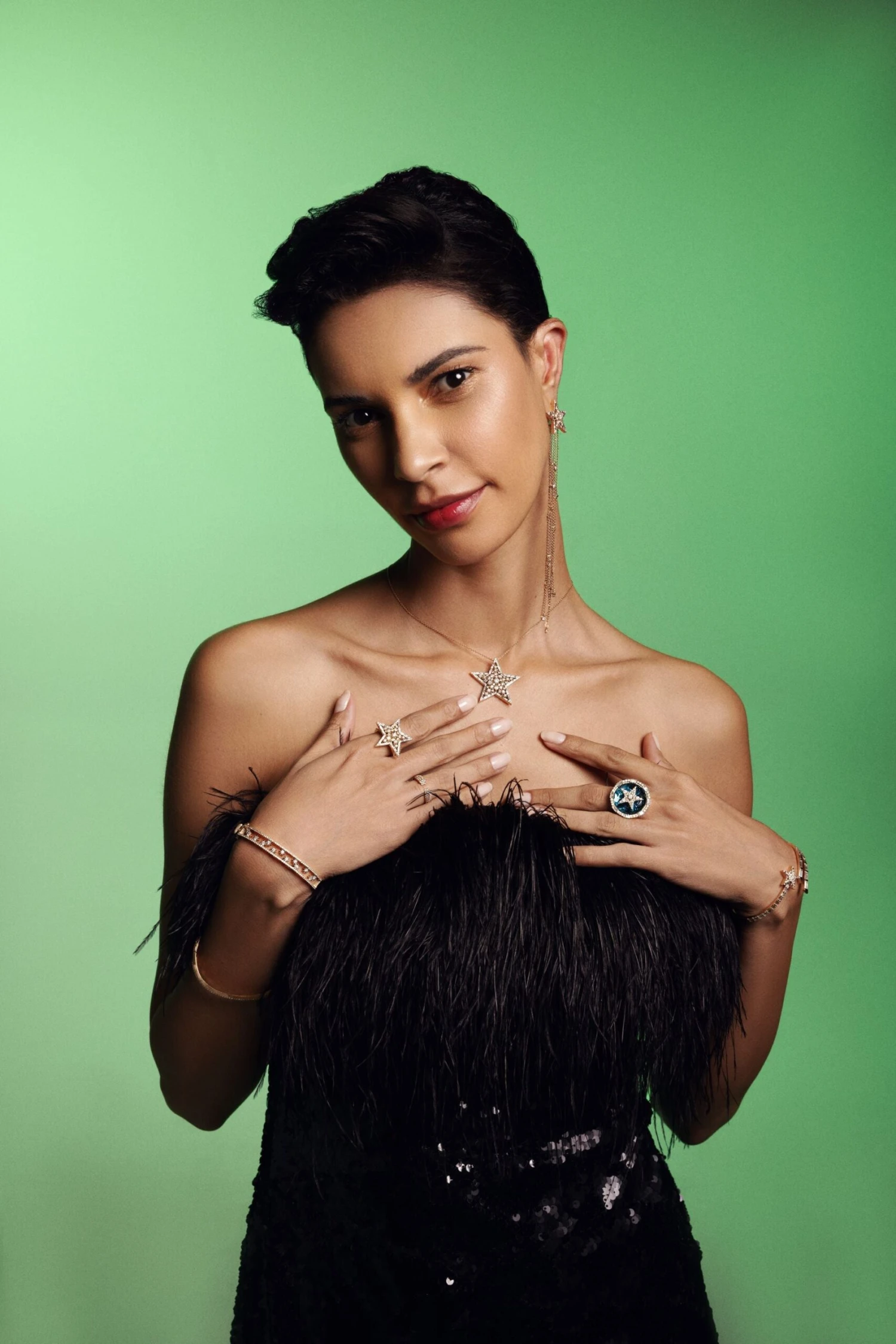 SIRIUS STAR GOLD BAGUETTE DIAMOND NECKLACE 4 SIRIUS STAR GOLD BAGUETTE DIAMOND NECKLACE - Image 2