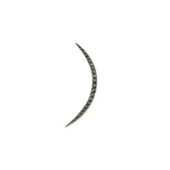 CRESCENT BLACK DIAMOND SINGLE EARRING