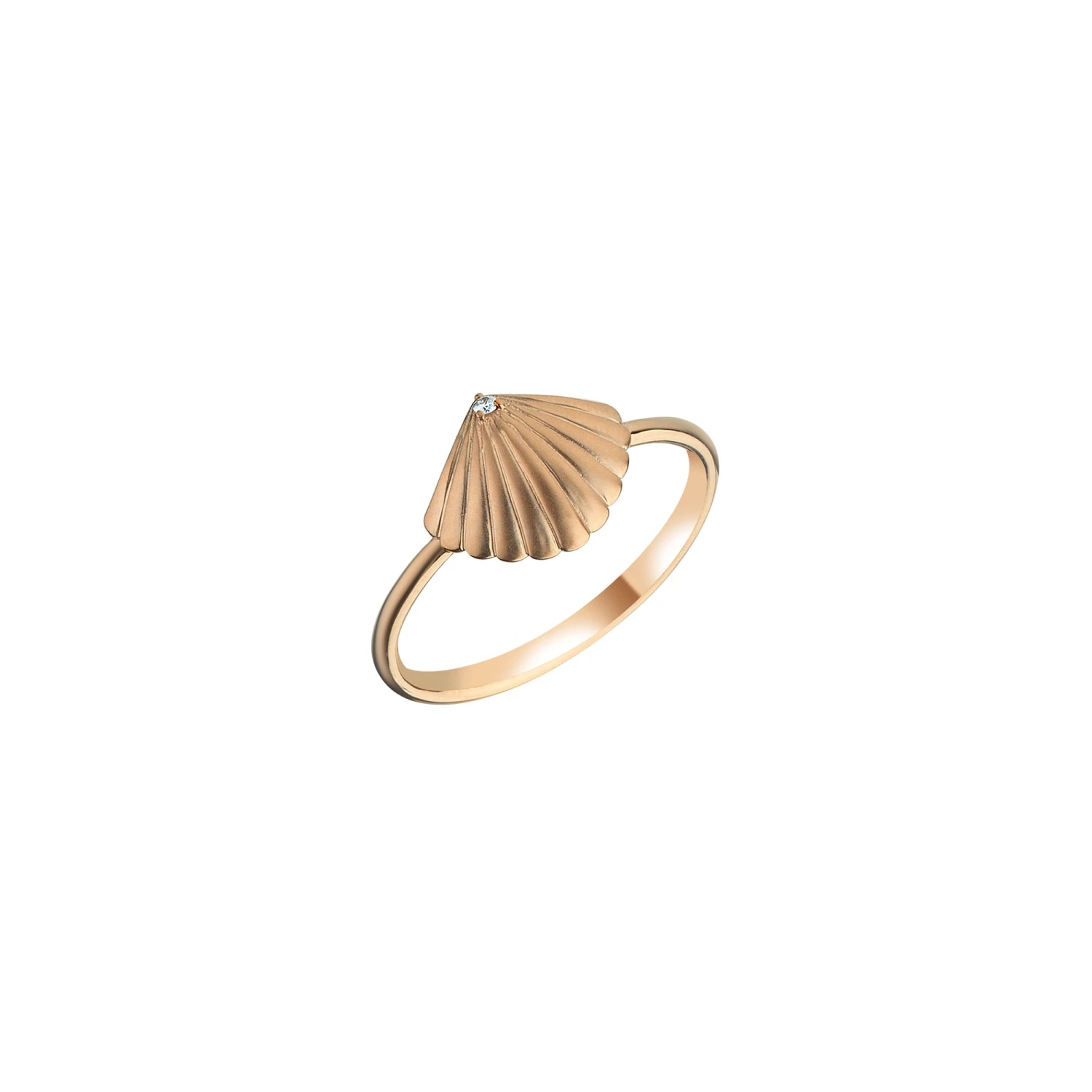 OYSTER GOLD DIAMOND RING 3 OYSTER GOLD DIAMOND RING