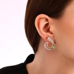 APPLE SEED GOLD BAGUETTE DIAMOND PINK SAPPHIRE EARRINGS -Bee Goddess ELMCCPSPRBPGKP 50b8c6eb dd34 4c91 a35b 8d4861b1bbbd