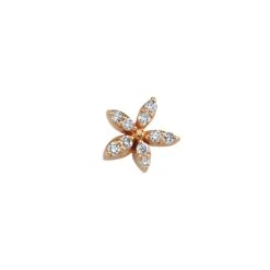 APPLE SEED GOLD DIAMOND XSMALL SINGLE EARRING