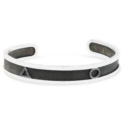 TATTWA SILVER BLACK DIAMOND BRACELET