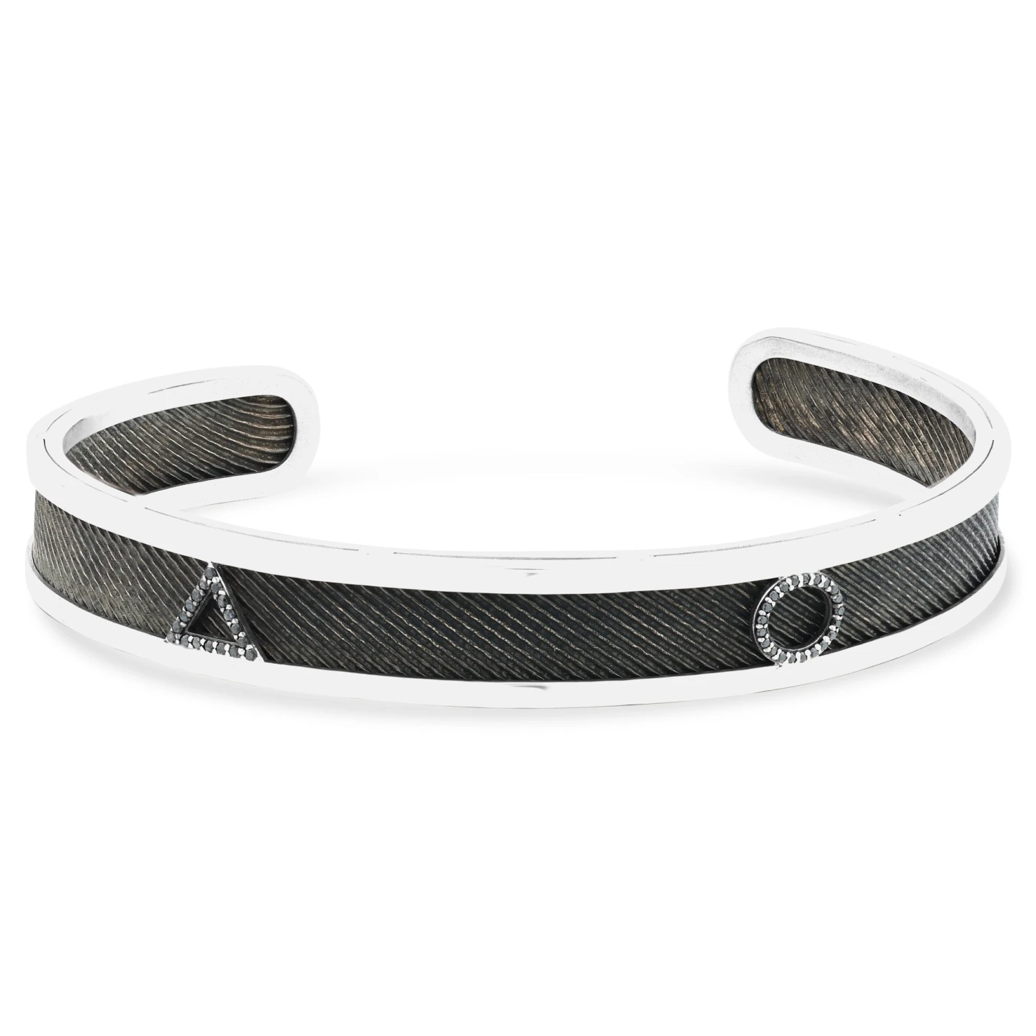 TATTWA SILVER BLACK DIAMOND BRACELET 3 TATTWA SILVER BLACK DIAMOND BRACELET