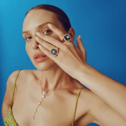 EYE LIGHT GOLD BLACK DIAMOND PINKY RING 9 EYE LIGHT GOLD BLACK DIAMOND PINKY RING -Bee Goddess EYE LIGHT GOLD DIAMOND PINKY RING Bee Goddess 1771 1f148432 da61 4eaf 8118 f323837f3ea3