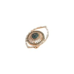 EYE LIGHT GOLD BROWN DIAMOND RING