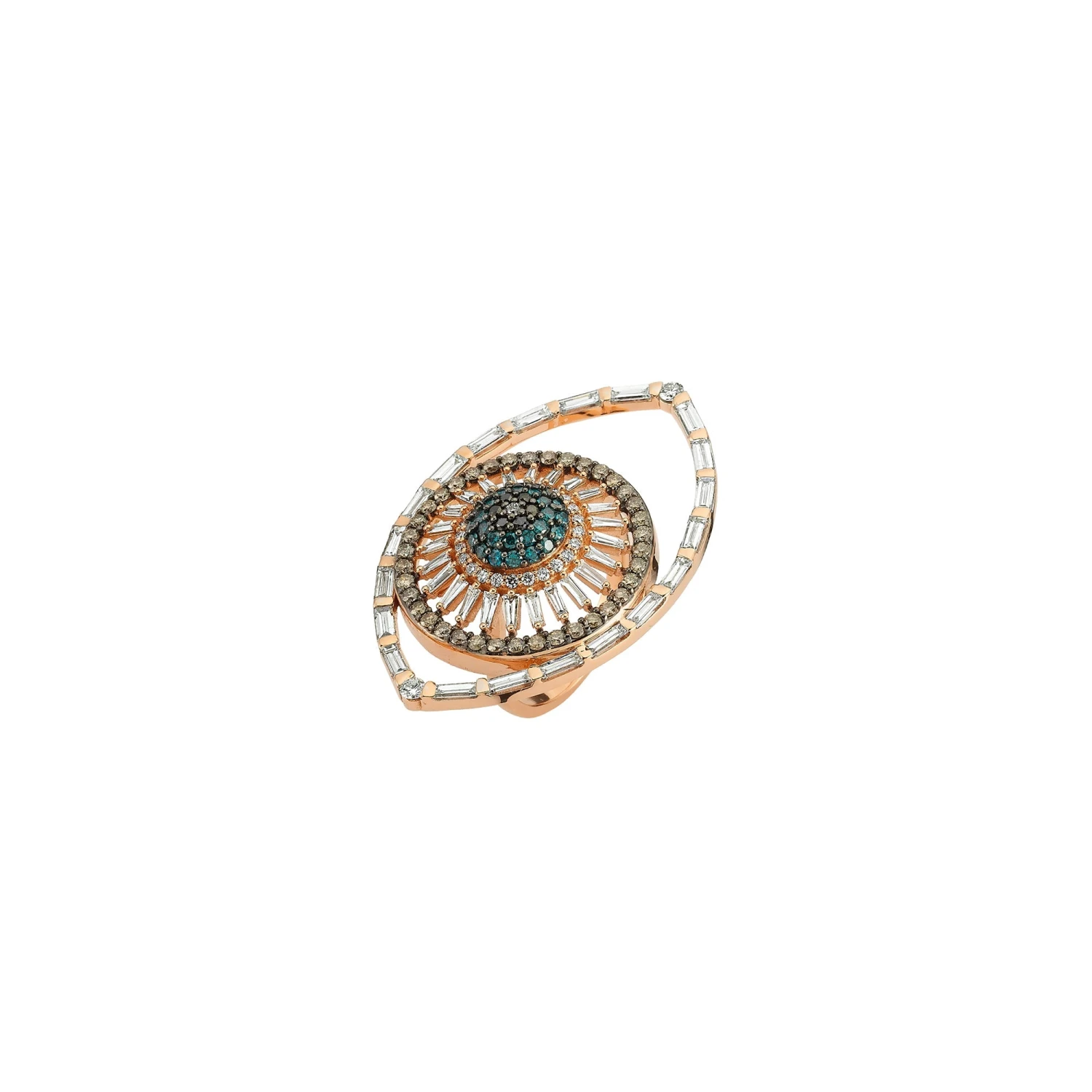 EYE LIGHT GOLD BROWN DIAMOND RING 3 EYE LIGHT GOLD BROWN DIAMOND RING