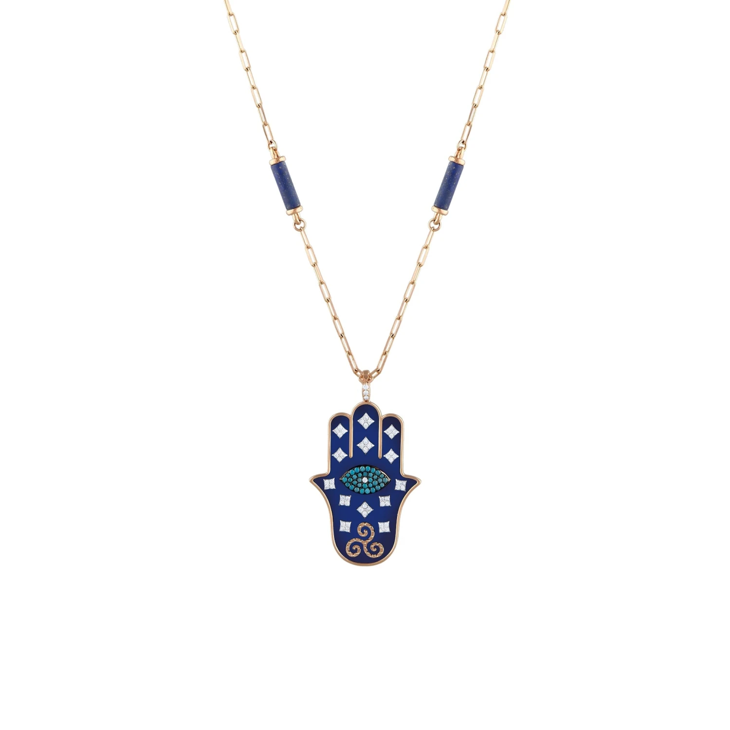 FATIMA'S HAND GOLD DIAMOND NECKLACE 3 FATIMA'S HAND GOLD DIAMOND NECKLACE