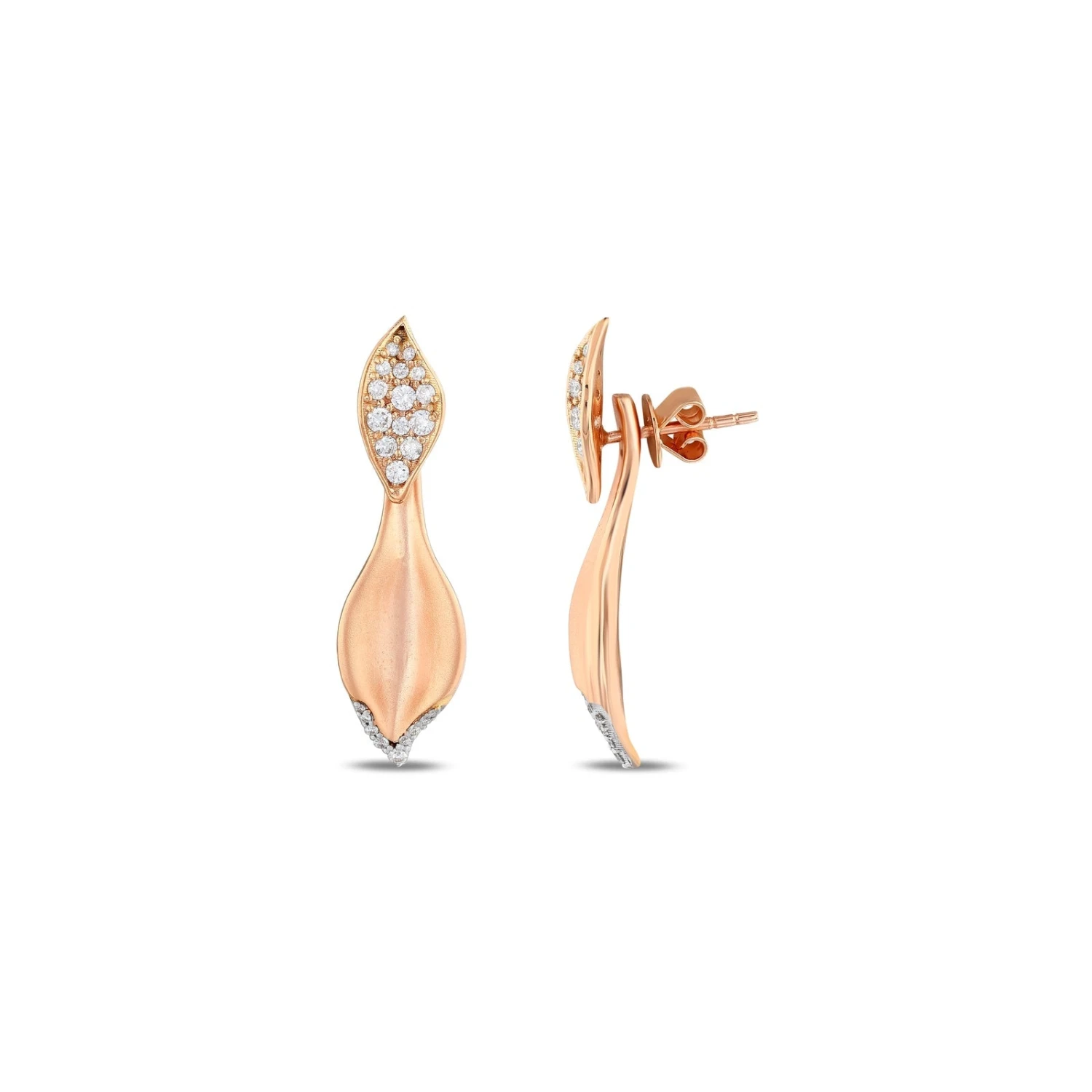 GLORIA 18K GOLD DIAMOND EARRINGS 4 GLORIA 18K GOLD DIAMOND EARRINGS - Image 2