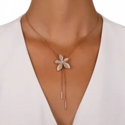 GLORIA 18K GOLD BROWN DIAMOND LARGE NECKLACE -Bee Goddess GLR18KZSKPPGKL 076e0172 8ae0 4758 93b1 bbe50712dda0