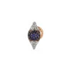 EYE LIGHT GOLD DIAMOND SAPPHIRE PIERCING -Bee Goddess GOZXSSFPPI