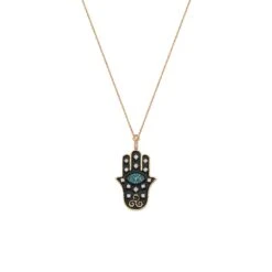 HAMSA GOLD DIAMOND NECKLACE