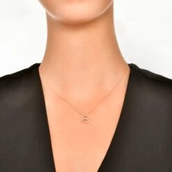 LETTER B GOLD CITRINE DIAMOND NECKLACE -Bee Goddess HARFBXSPCTPGKL