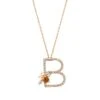 LETTER B GOLD CITRINE DIAMOND NECKLACE -Bee Goddess HARFBXSPCTPGKL b3c763e2 f832 46b0 a3dc ba38980b16af