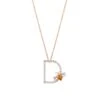 LETTER D GOLD CITRINE DIAMOND NECKLACE -Bee Goddess HARFDPCTFPGKL ff7f7511 999b 4bcd 9559 681158aca653