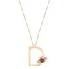 LETTER D GOLD RUBY DIAMOND NECKLACE -Bee Goddess HARFDPRBPGKL 1 8765aecc 8271 4f50 adb5 e47f89474851