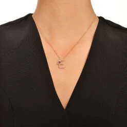 LETTER E GOLD DIAMOND NECKLACE -Bee Goddess HARFEPAMFPGKL cd2ff760 c111 4cdc a400 998f6a9304f3