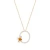 LETTER O GOLD DIAMOND CITRINE SMALL NECKLACE 2 LETTER O GOLD DIAMOND CITRINE SMALL NECKLACE -Bee Goddess HARFOPCTFPGKL 1