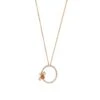 LETTER O GOLD DIAMOND CITRINE XSMALL NECKLACE -Bee Goddess HARFOXSPCTPGKL 1