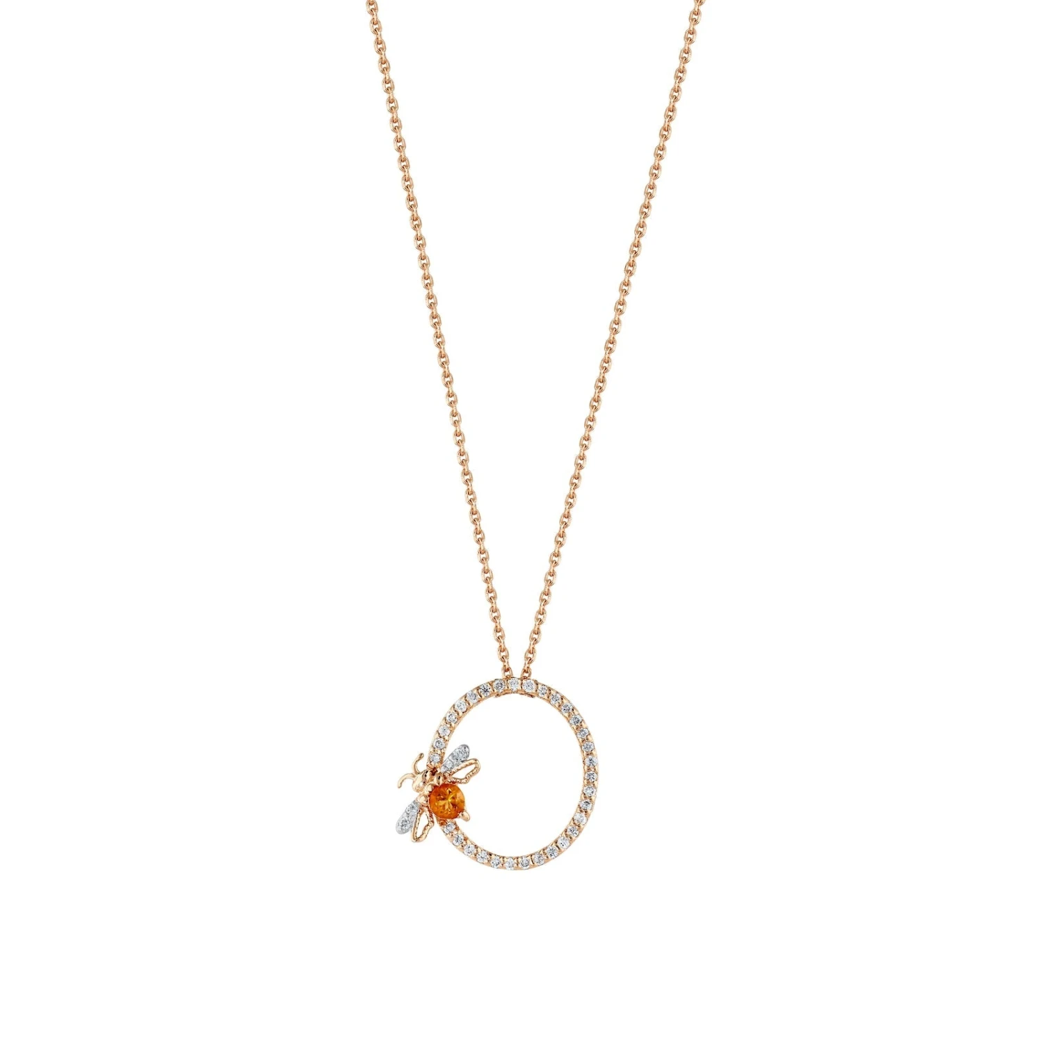 LETTER O GOLD DIAMOND CITRINE XSMALL NECKLACE 3 LETTER O GOLD DIAMOND CITRINE XSMALL NECKLACE