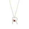 LETTER R GOLD GARNET DIAMOND NECKLACE -Bee Goddess HARFRPGRFPGKL ae8b654c d997 431c 8d89 dbf731c49b34