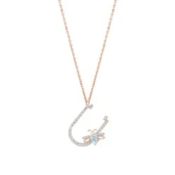 LETTER Ü GOLD DIAMOND NECKLACE