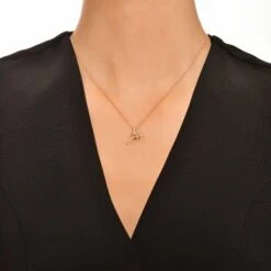 LETTER Y GOLD DIAMOND NECKLACE -Bee Goddess HARFYPPRDFPGKL 3