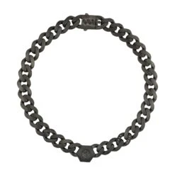 AIR SILVER BLACK DIAMOND CHAIN NECKLACE