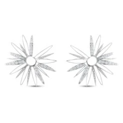 HERA 18K WHITE GOLD DIAMOND XLARGE EARRINGS