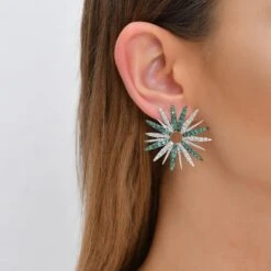 HERA 18K GOLD DIAMOND EARRINGS -Bee Goddess HERA18KXLCZPWGKP 2 914fba10 5a95 47fd 904e c59bdef6b0f5