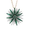 HERA 18K GOLD DIAMOND EMERALD CHAIN NECKLACE