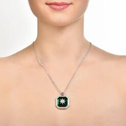 VENUS STAR 18K GOLD DIAMOND PENDANT -Bee Goddess IST18KYQKPGPT ZINCIR18KFPWGKL