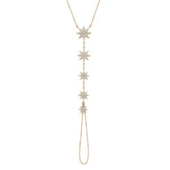VENUS STAR GOLD DIAMOND HAND CHAIN