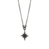 VENUS STAR SILVER BLACK DIAMOND NECKLACE -Bee Goddess ISTKYSRSPGMSKL 2
