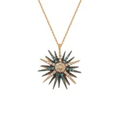 JARDIN STAR GOLD BLUE DIAMOND NECKLACE