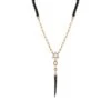SWORD FIRE GOLD BLACK DIAMOND CHAIN NECKLACE